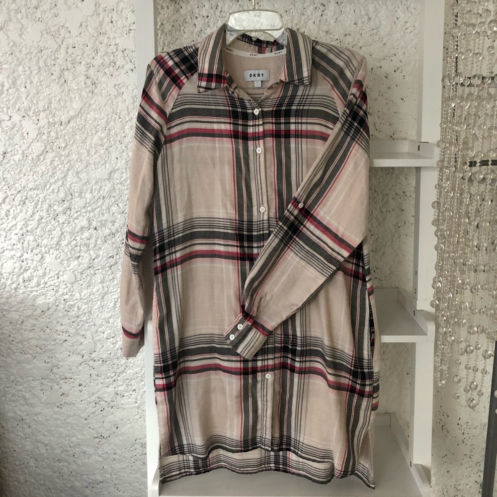 DKNY Flannel Shirtdress/Tunic, Sz S